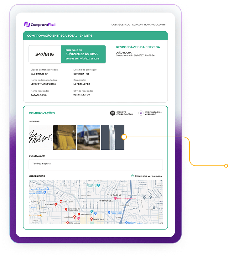 Dossiê de Comprovação