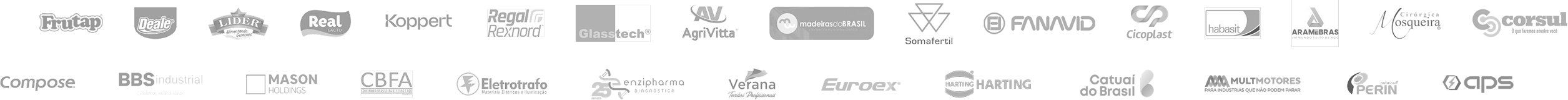 Logotipos dos clientes